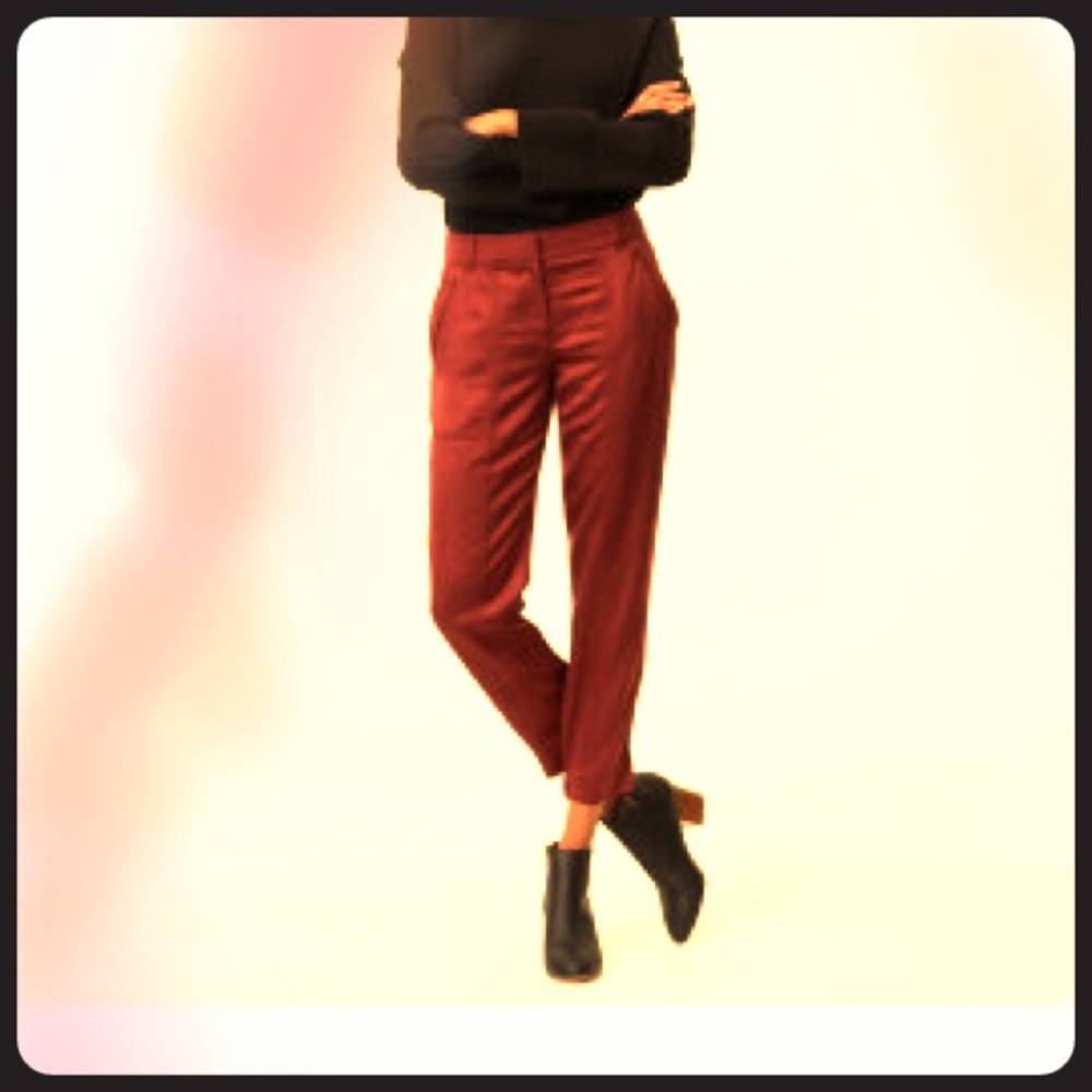 Satin cargo pants